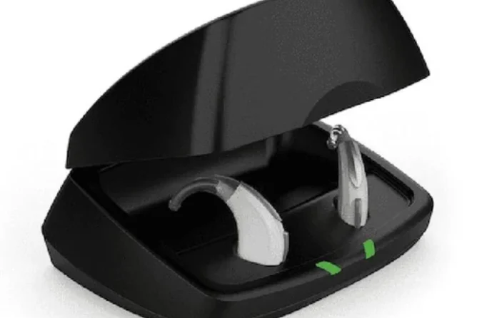 AI-powered hearing aid with power bank charger
